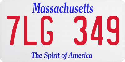 MA license plate 7LG349