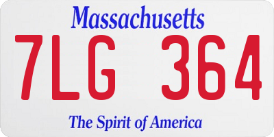 MA license plate 7LG364
