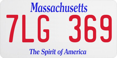 MA license plate 7LG369