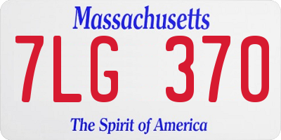MA license plate 7LG370
