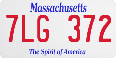 MA license plate 7LG372