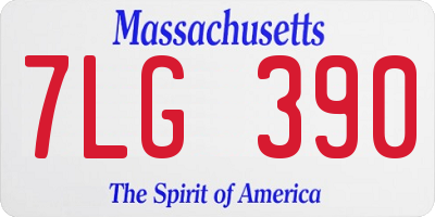 MA license plate 7LG390
