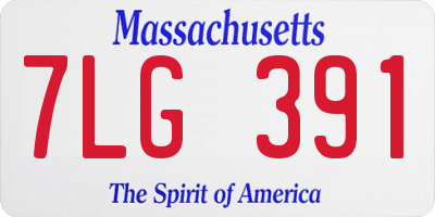 MA license plate 7LG391