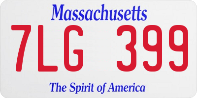 MA license plate 7LG399
