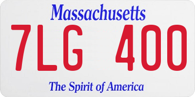 MA license plate 7LG400