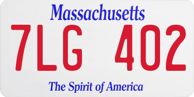 MA license plate 7LG402