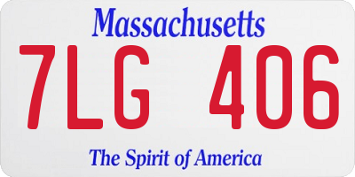 MA license plate 7LG406