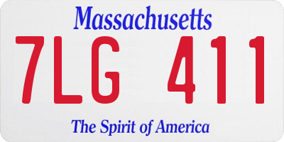 MA license plate 7LG411