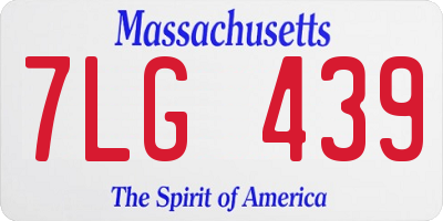 MA license plate 7LG439