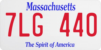 MA license plate 7LG440
