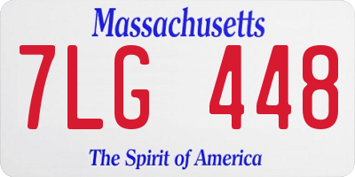MA license plate 7LG448