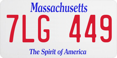 MA license plate 7LG449