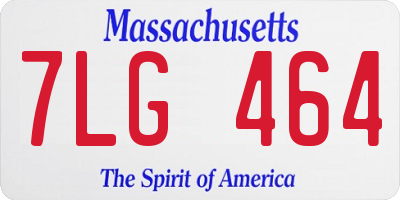 MA license plate 7LG464