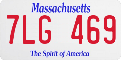 MA license plate 7LG469