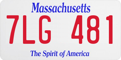 MA license plate 7LG481