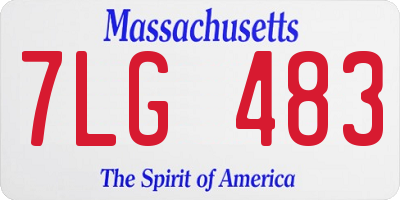 MA license plate 7LG483