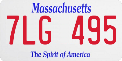 MA license plate 7LG495