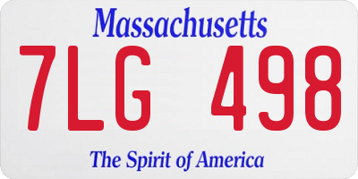 MA license plate 7LG498