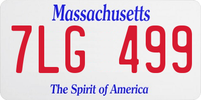 MA license plate 7LG499