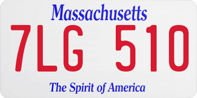 MA license plate 7LG510