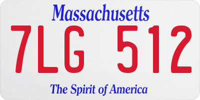 MA license plate 7LG512