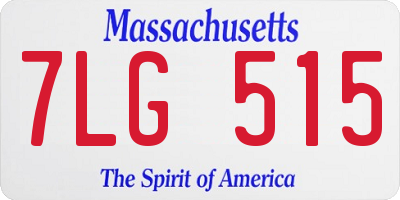 MA license plate 7LG515