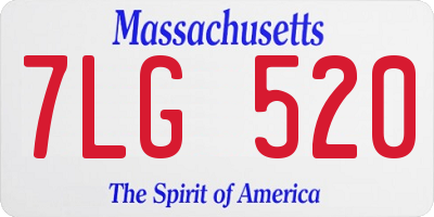 MA license plate 7LG520
