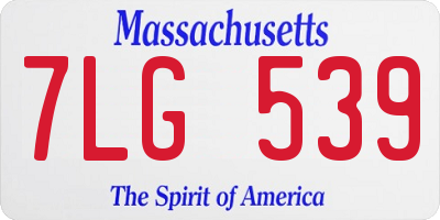 MA license plate 7LG539