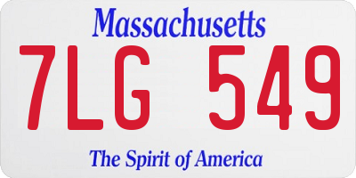 MA license plate 7LG549