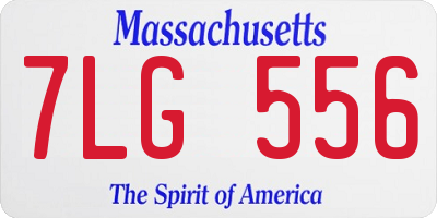MA license plate 7LG556