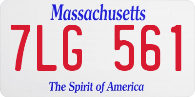 MA license plate 7LG561