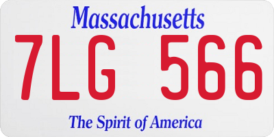 MA license plate 7LG566