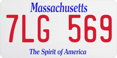 MA license plate 7LG569