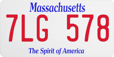 MA license plate 7LG578
