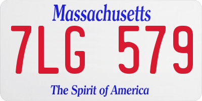 MA license plate 7LG579
