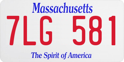 MA license plate 7LG581