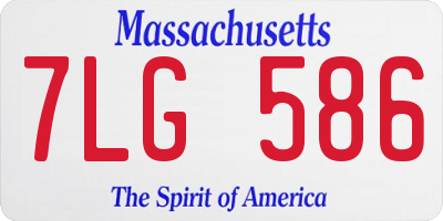 MA license plate 7LG586