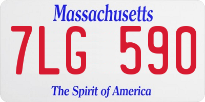 MA license plate 7LG590