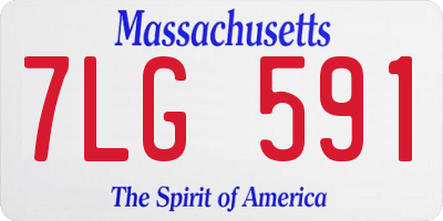 MA license plate 7LG591