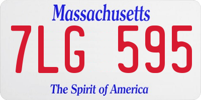 MA license plate 7LG595