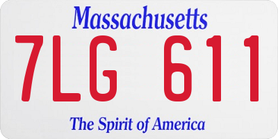 MA license plate 7LG611