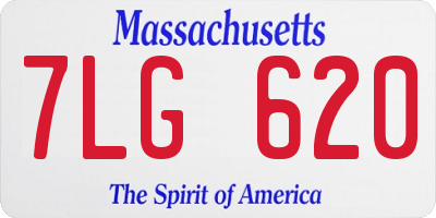 MA license plate 7LG620
