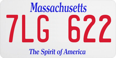MA license plate 7LG622