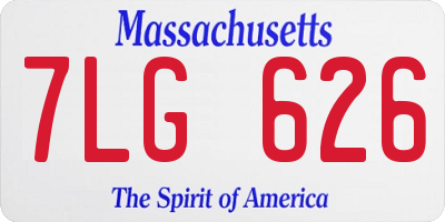 MA license plate 7LG626