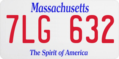 MA license plate 7LG632
