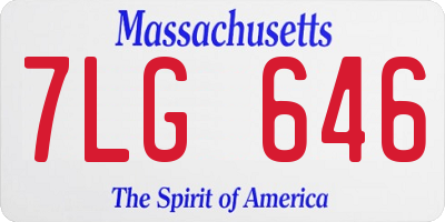 MA license plate 7LG646