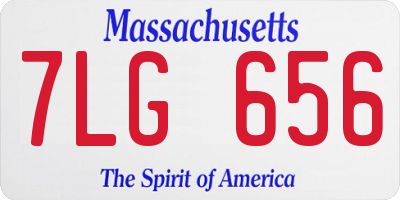 MA license plate 7LG656