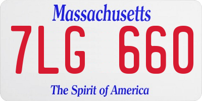 MA license plate 7LG660