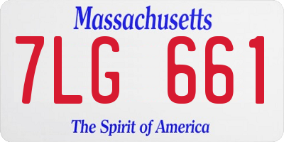 MA license plate 7LG661