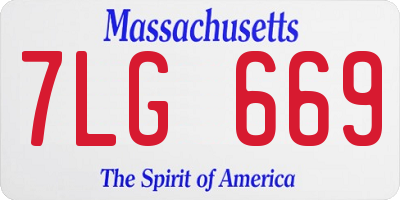 MA license plate 7LG669